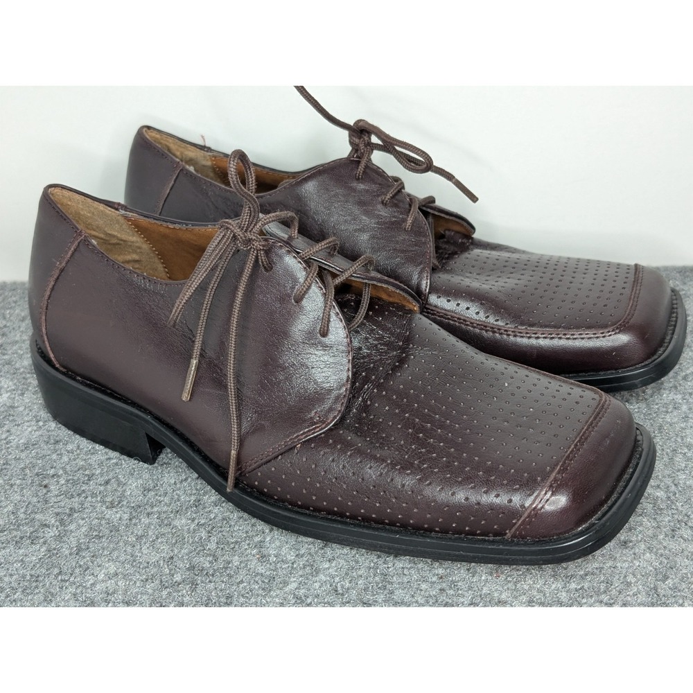 STACY ADAMS Men's Brown Leather Dress Shoes Oxford Size 7 M 23179-02
